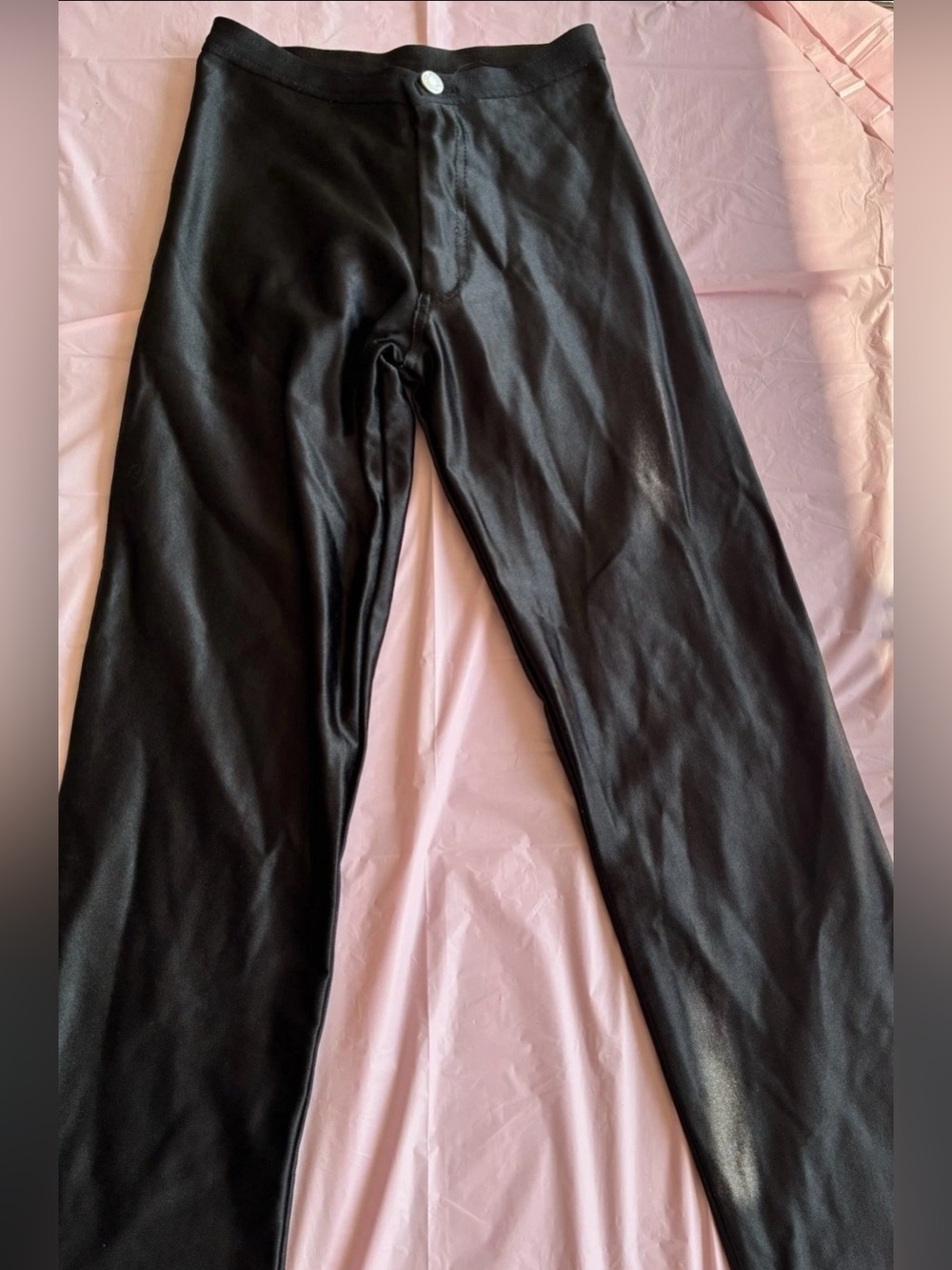 Frederick's of Hollywood Black Vintage Leggings 70s Retro Pinup Grease Sz XS